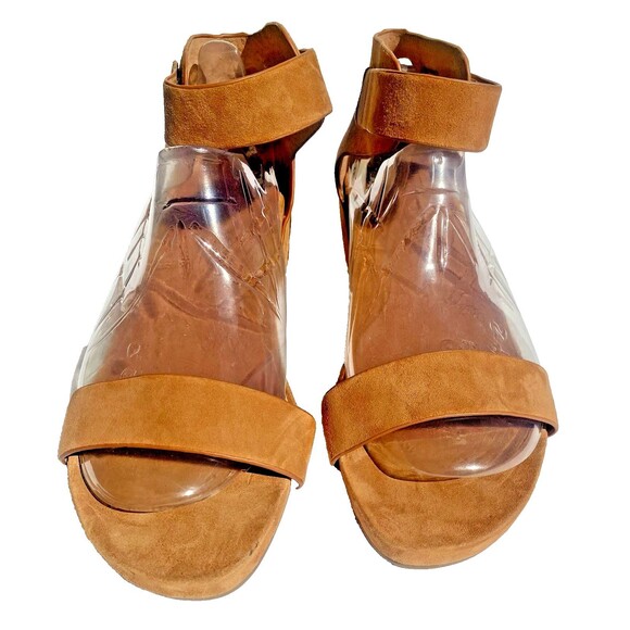 Gentle Souls | Leather Suede Sandals Gianna 2 Ankle Strap Wedge Women's Size 10 - Picture 1 of 13